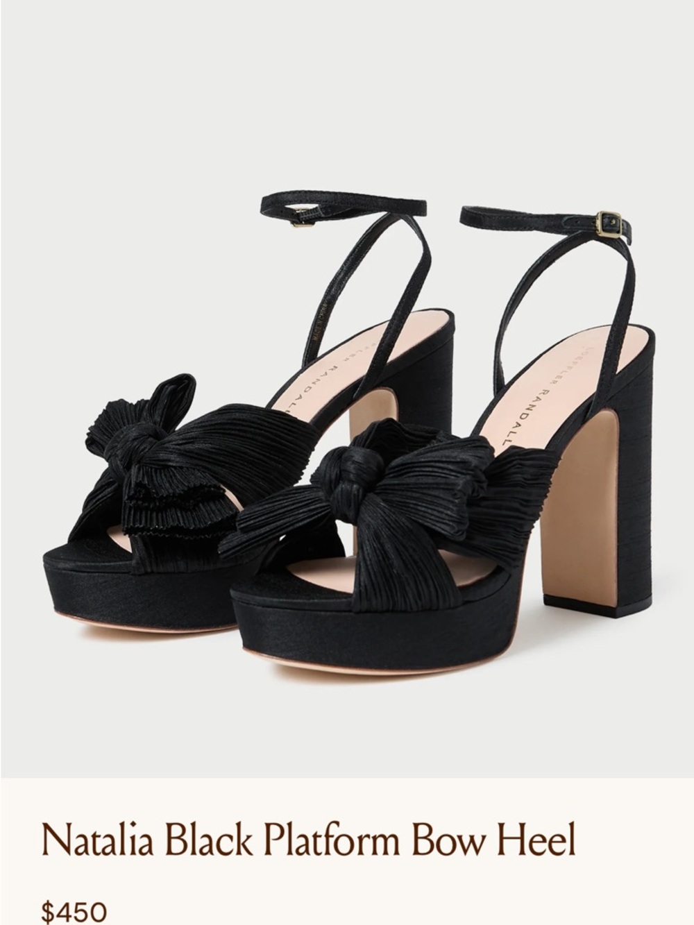 Loeffler Randall Black Natalia Platform Sandal